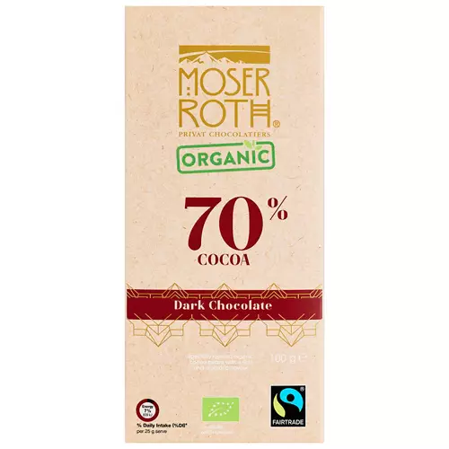Organic 70% Cocoa Dark Chocolate 100g