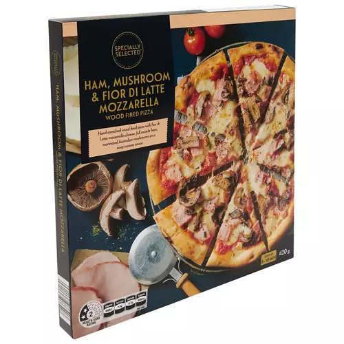 Ham, Mushroom & Fior di Latte Mozzarella Wood Fired Pizza 420g