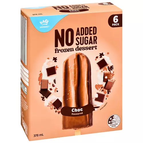 No Added Sugar Frozen Dessert Choc 6pk 378ml