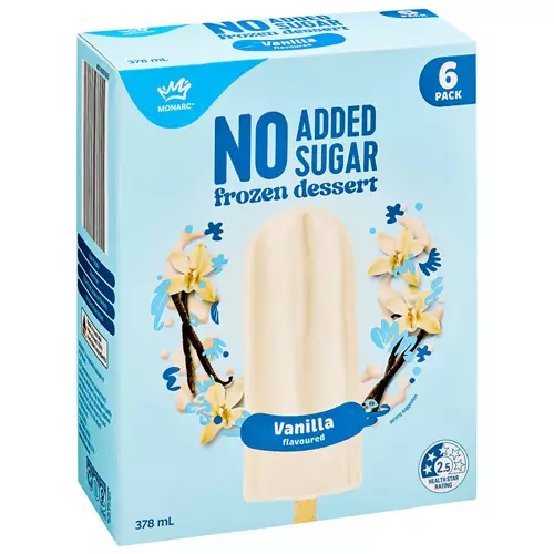 No Added Sugar Frozen Dessert Vanilla 6pk 378ml