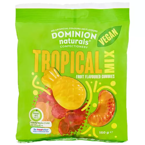 Tropical Mix Flavoured Vegan Gummies 150g