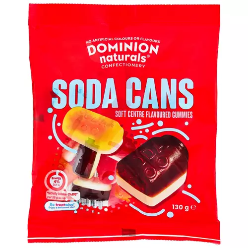 Soda Cans Soft Centre Flavoured Gummies 130g