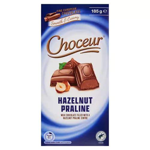 Hazelnut Praline Chocolate Block 185g