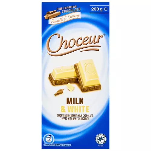 Milk & White Chocolate Block 200g
