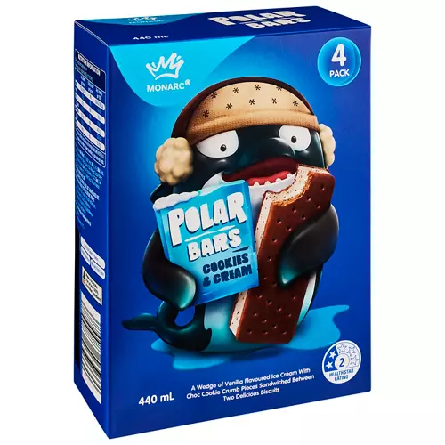 Polar Bars Cookies & Cream 4 Pack 440mL