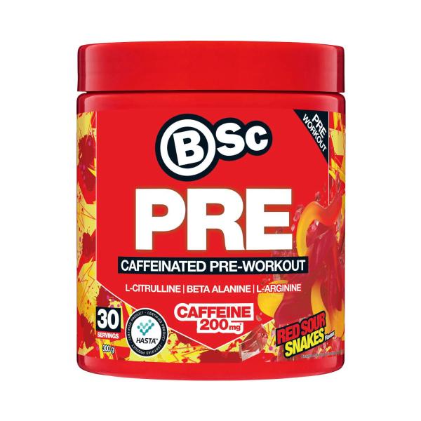 Bodyscience Pre Caffeinated Pre-workout Red Sour Snakes