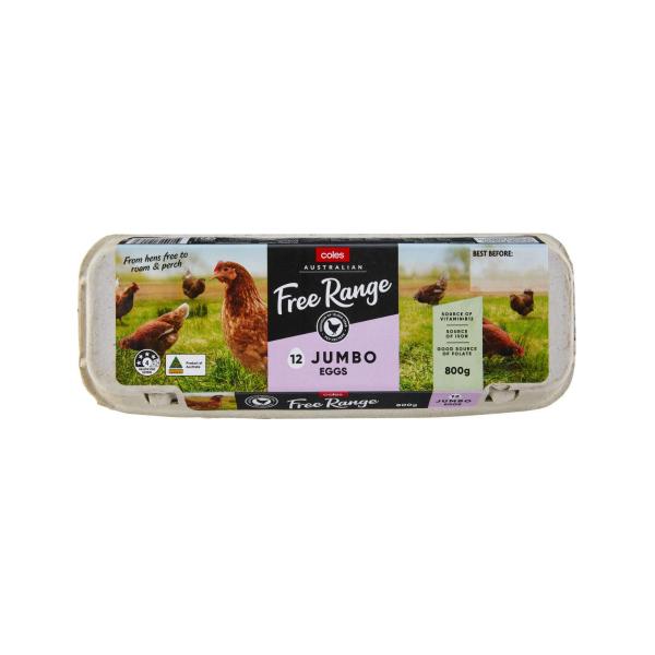Jumbo Free Range Eggs 12 Pack