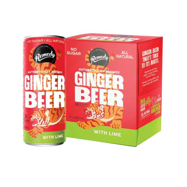 Ginger Beer Ginger Beer Lime 4x250ml