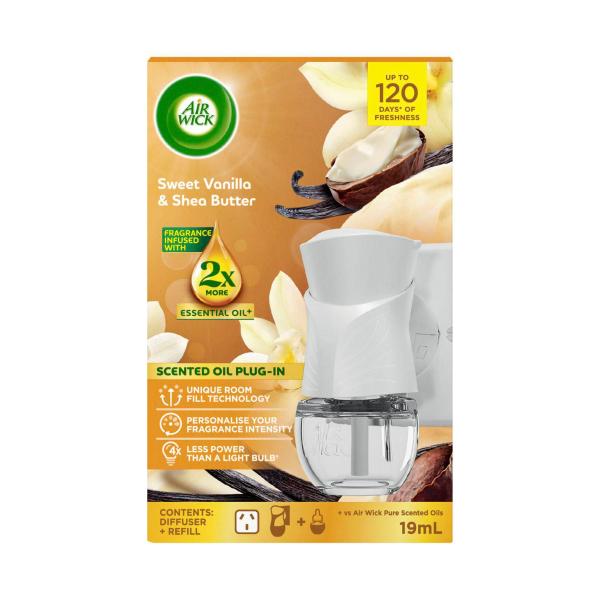 Scented Oil Plug-in Oil Diffuser + Refill Sweet Vanilla & Shea Butter
