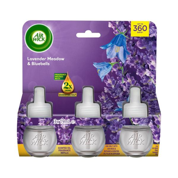 Scented Oil Fragrance Refills Lavender Meadows & Bluebells 3x9ml