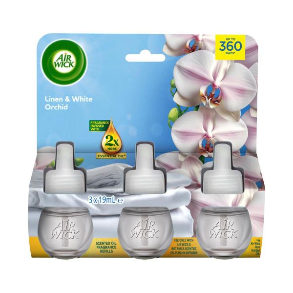 Scented Oil Fragrance Refill Linen & White Orchid 3x19ml
