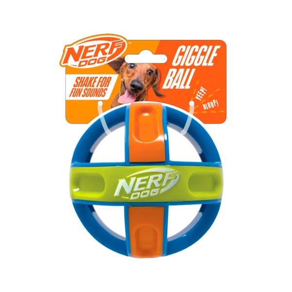 Dog 5in Giggle Ball Blue/ Green/ Orange