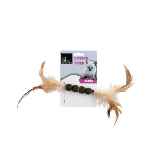 Catnip Stick Balls With Feather Inetractive Play Cat Toy