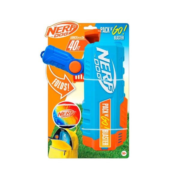 Dog 10in Compact Blaster & 2.5in Standard Non- Squeak Tennis Ball Light Blue/ Orange