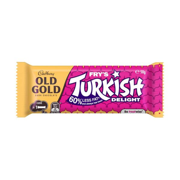 Old Gold Turkish Delight Dark Chocolate Bar