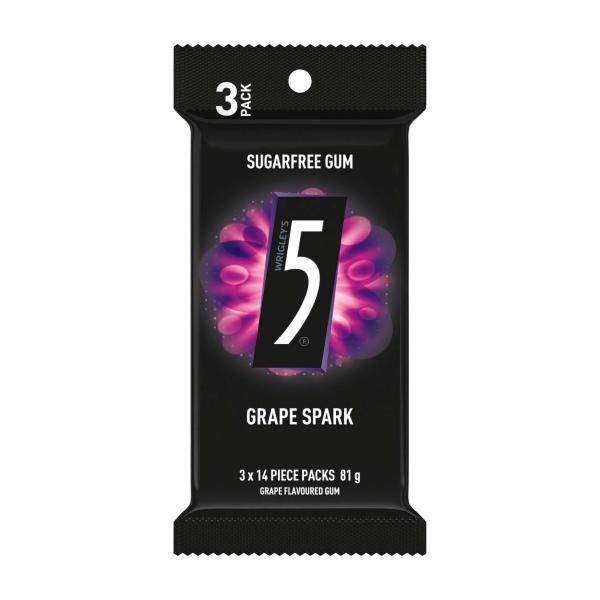 Grape Spark Sugar Free Chewing Gum 3 Pack