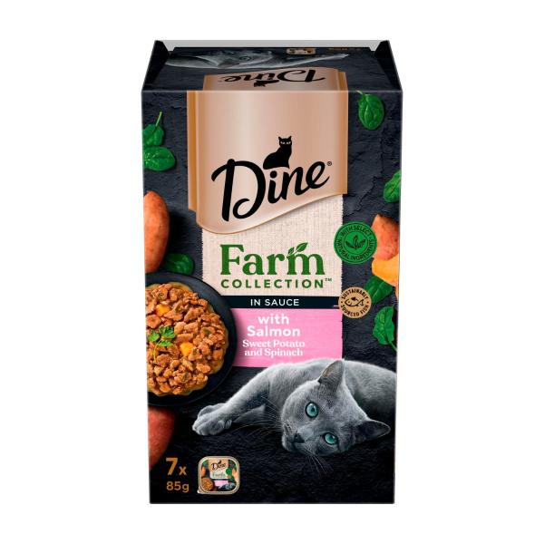 Farm Collection With Salmon Sweet Potato & Spinach Cat Food 7x85g