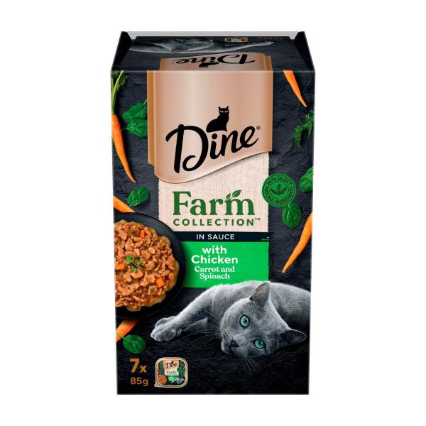 Farm Collection With Chicken Carrot & Spinach Cat Food 7x85g