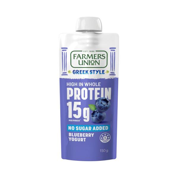 No Added Sugar Protein Yoghurt Pouch Blueberry