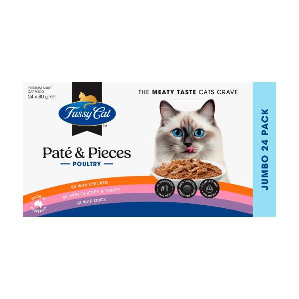 Twice As Tasty Cat Food Pate & Pieces Poultry Picks 24x80g