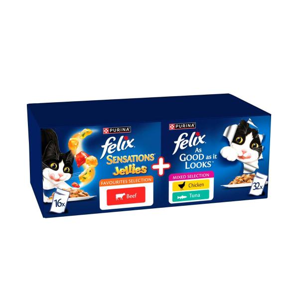 As Good As It Looks Mixed Selection In Jelly Cat Food Pouches 48x85g