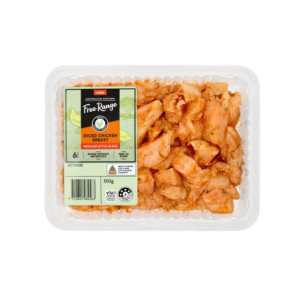 Free Range RSPCA Approved Chicken Diced Mexican Style