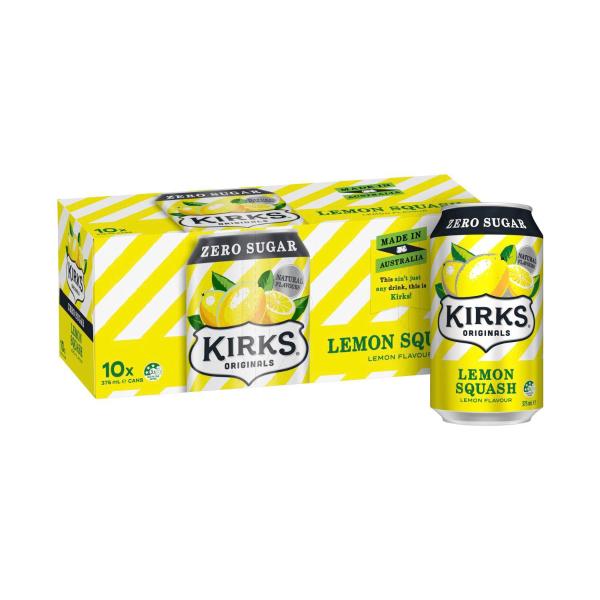 Lemon Squash Zero Sugar Soft Drink Multipack Cans 375ml