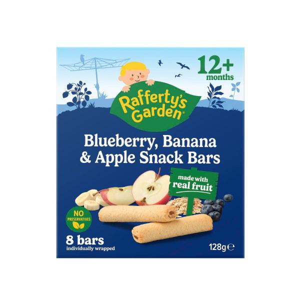 Blueberry Banana & Apple Snack Bars Real Fruit Baby Food 8 Pack 12+ Months