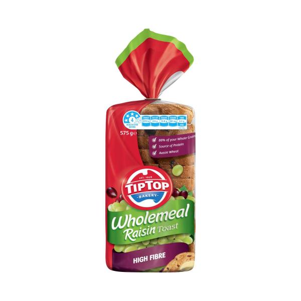 Bread Wholemeal Raisin Toast