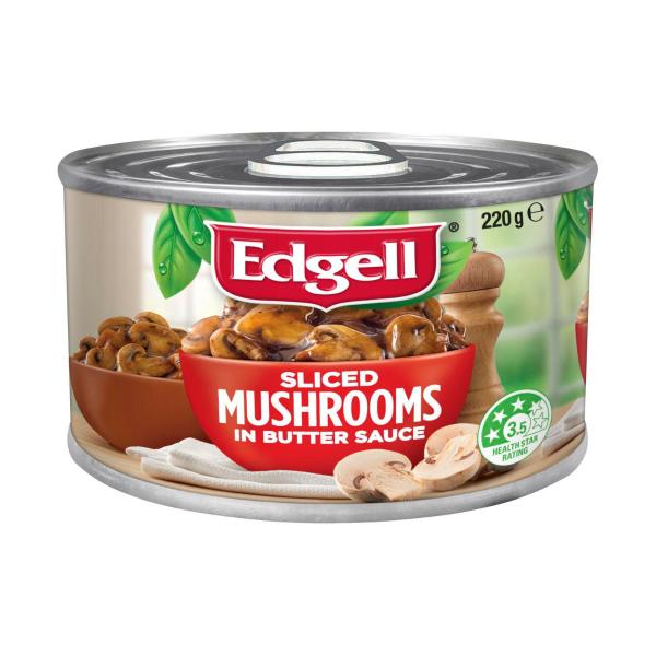 Sliced Mushrooms in Butter Sauce