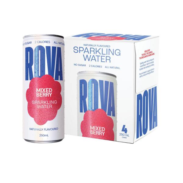 Sparkling Water Mixed Berry Cans 4x250ml