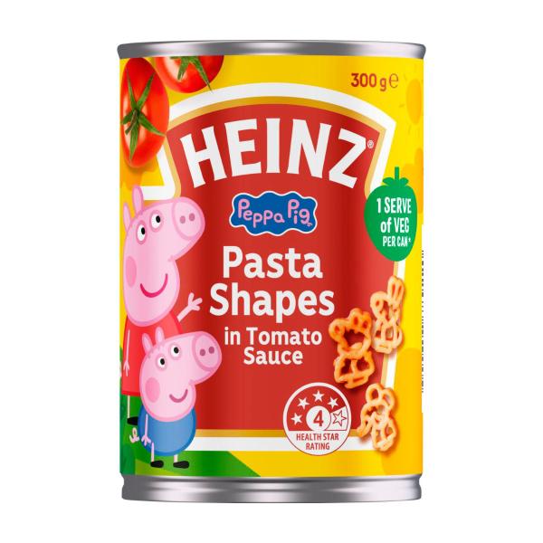 Peppa Pig Pasta Shapes In Tomato Sauce
