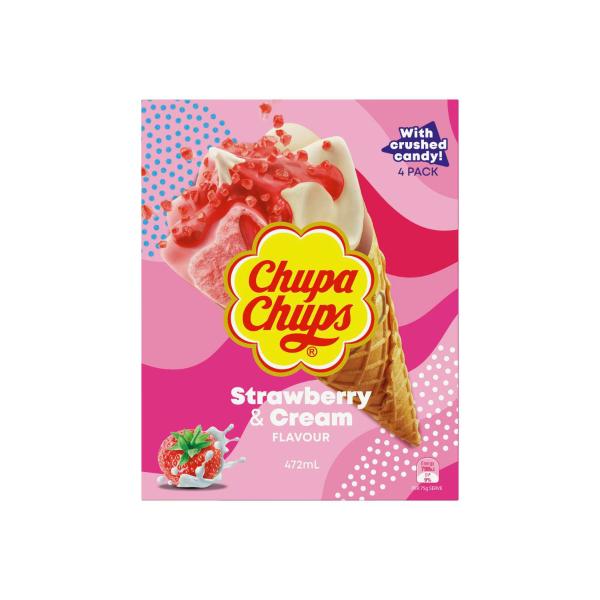 Strawberries & Ice Cream Cones 4 Pack