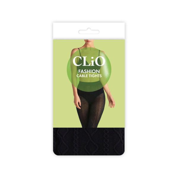Fashion Cable Cross Knit Tights 150d Black Size S/m