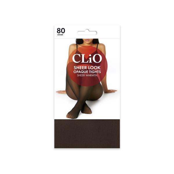 Sheer Look Opaque Tights Black 80d Size T/xt