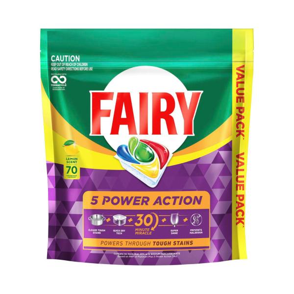5 Power Action Lemon Dishwashing Tablets