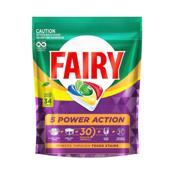 5 Power Action Lemon Dishwashing Tablets