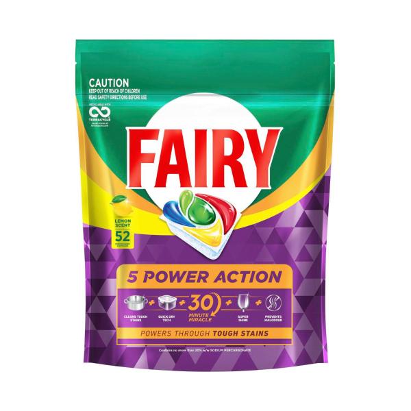 5 Power Action Lemon Dishwashing Tablets
