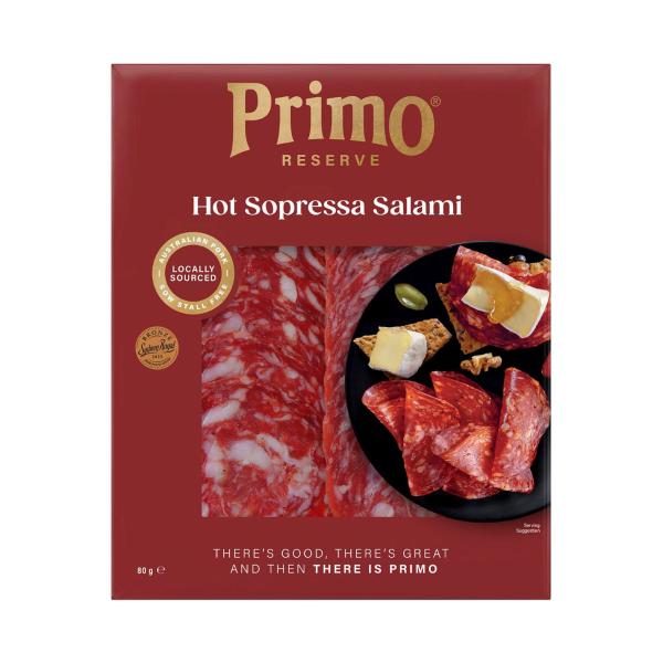 Reserve Hot Sopressa Salami Sliced Deli Meat