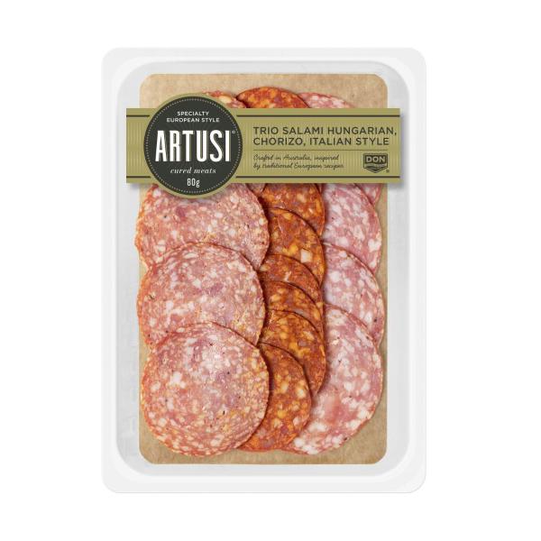Artusi Trio Salami Hungarian Italian Chorizo