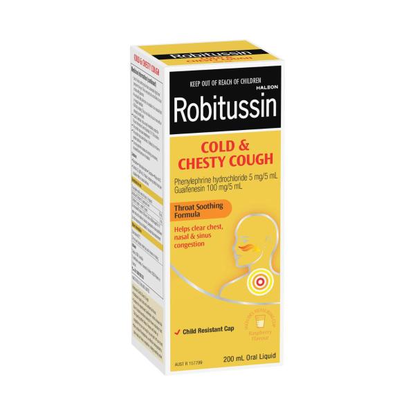 Cold And Chesty Cough Cough Liquid Raspberry