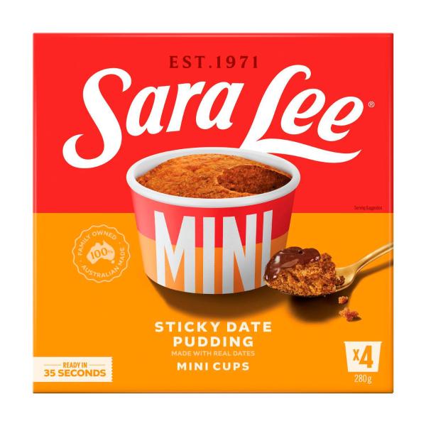 Sticky Date Pudding Mini Cups 4 Pack