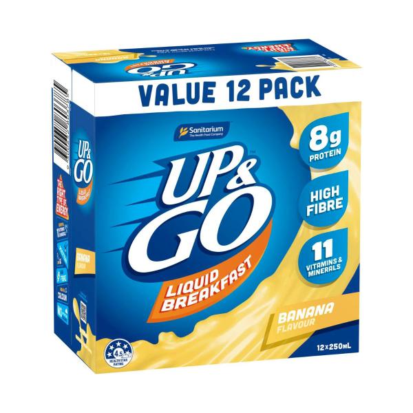Up&go Liquid Breakfast Fridge Banana 12x250ml