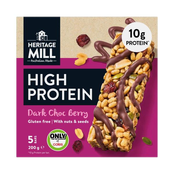 High Protein Bars Dark Choc Berry