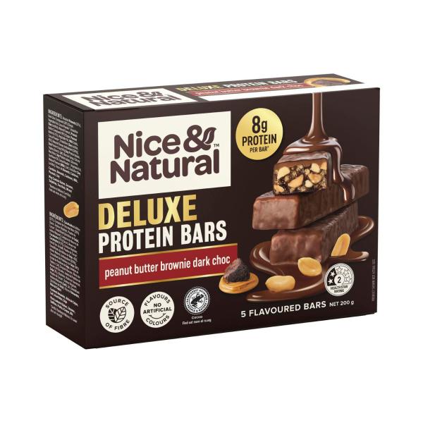 Deluxe Protein Bars Peanut Butter Brownie 5 Pack