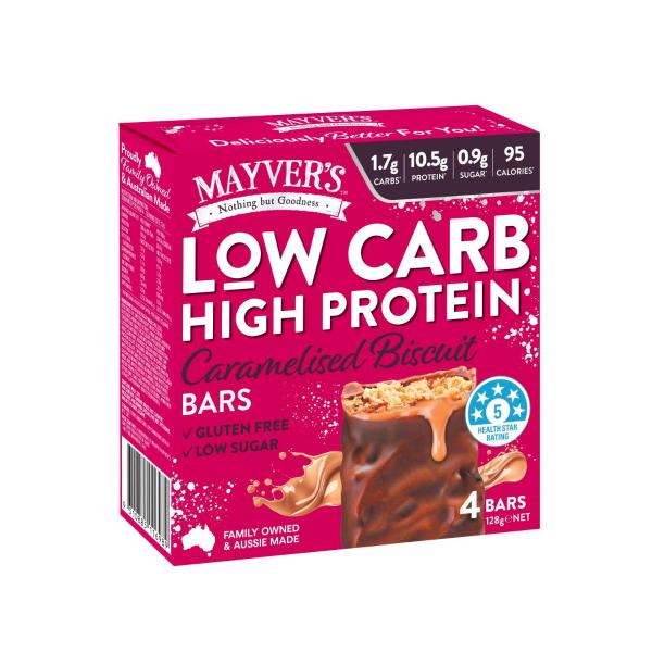 Low Carb High Protein Caramelised Biscuit Bars