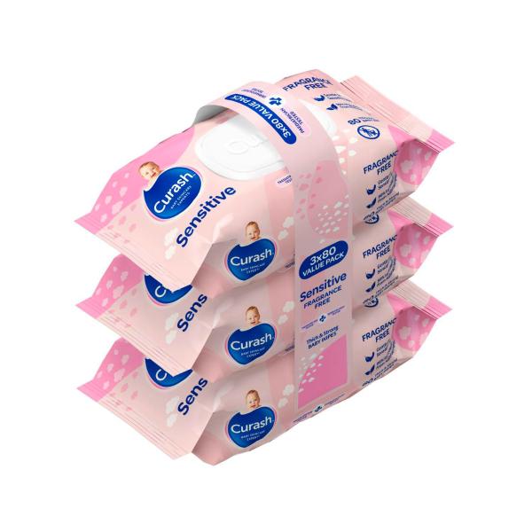 Fragrance Free Sensitive Skin Baby Wipes
