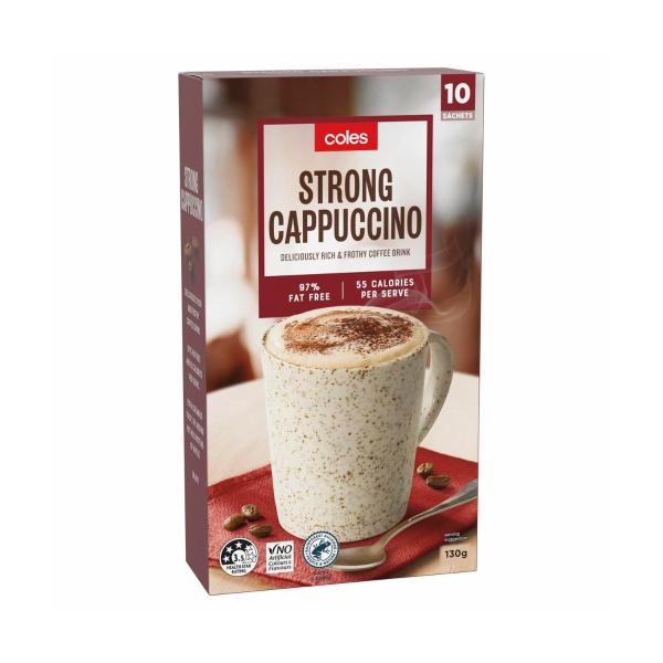 Strong Cappuccino Instant Coffee Sachets 130g