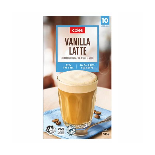 Vanilla Latte Instant Coffee Sachets 185g
