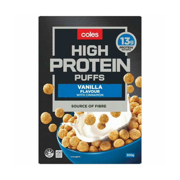 High Protein Cereal Puffs Vanilla Flavour With Cinnamon